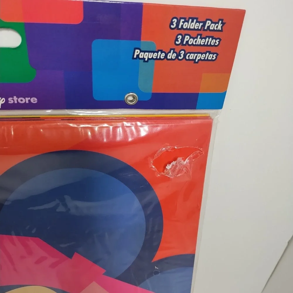 3 Pack Of Disney Store Minnie Mouse 2 Pocket 3 Whole Folders In Sealed Plastic‎
